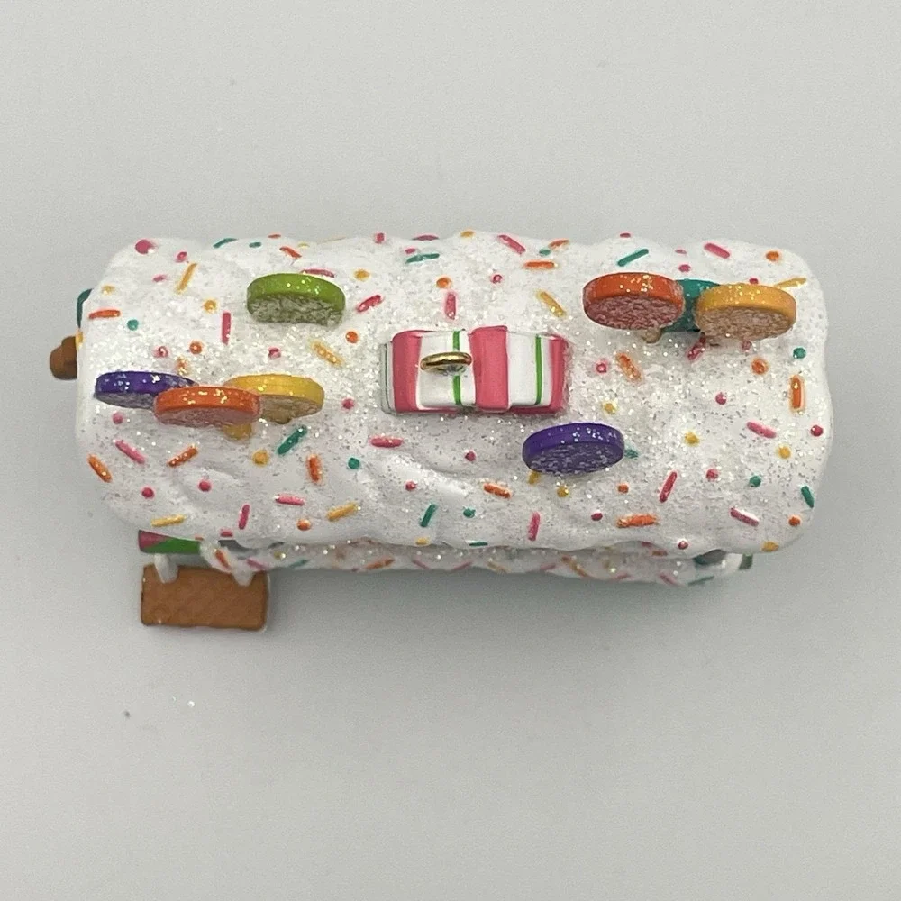 Vintage American Greetings Cards Lollipop Trolley Gingerbread‎ Ornament 2001